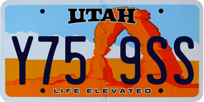 UT license plate Y759SS
