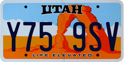 UT license plate Y759SV
