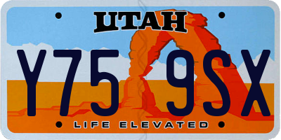 UT license plate Y759SX