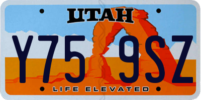 UT license plate Y759SZ