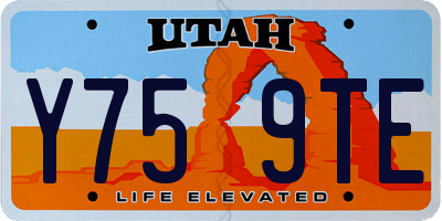UT license plate Y759TE