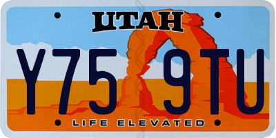 UT license plate Y759TU