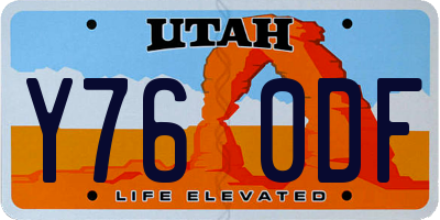 UT license plate Y760DF