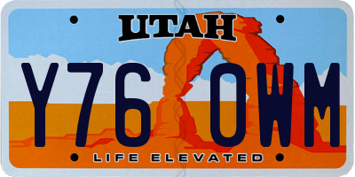 UT license plate Y760WM