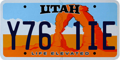 UT license plate Y761IE
