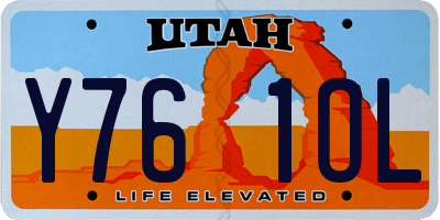 UT license plate Y761OL