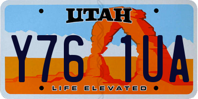UT license plate Y761UA