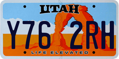 UT license plate Y762RH