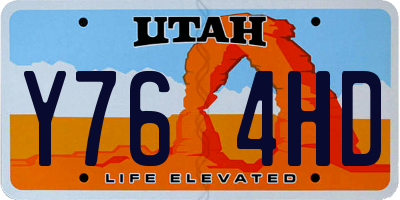 UT license plate Y764HD