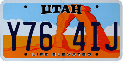 UT license plate Y764IJ