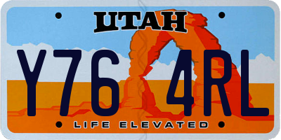 UT license plate Y764RL