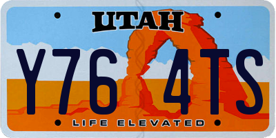 UT license plate Y764TS
