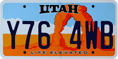 UT license plate Y764WB