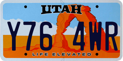 UT license plate Y764WR