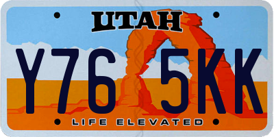 UT license plate Y765KK