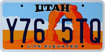 UT license plate Y765TQ