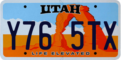 UT license plate Y765TX