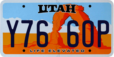 UT license plate Y766OP
