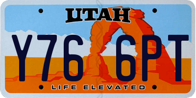 UT license plate Y766PT