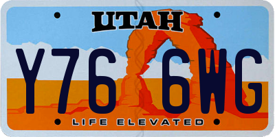 UT license plate Y766WG