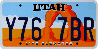 UT license plate Y767BR