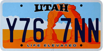 UT license plate Y767NN