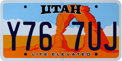 UT license plate Y767UJ
