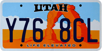 UT license plate Y768CL