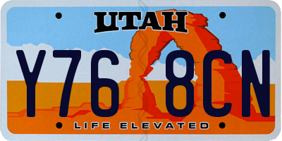 UT license plate Y768CN