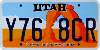 UT license plate Y768CR