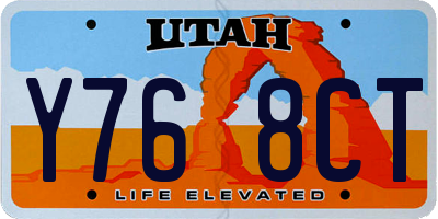 UT license plate Y768CT