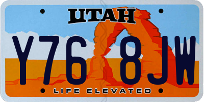 UT license plate Y768JW