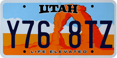 UT license plate Y768TZ
