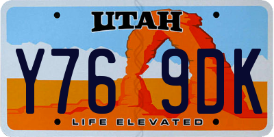 UT license plate Y769DK