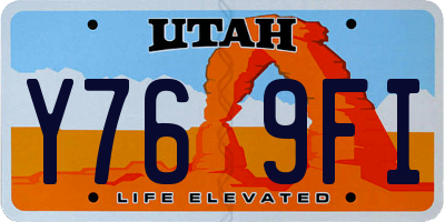 UT license plate Y769FI