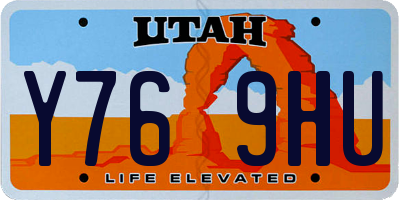 UT license plate Y769HU