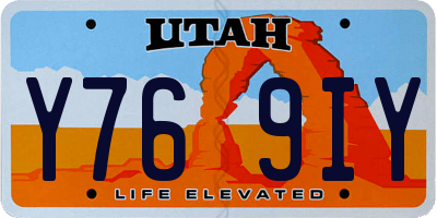 UT license plate Y769IY