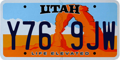 UT license plate Y769JW