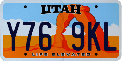 UT license plate Y769KL