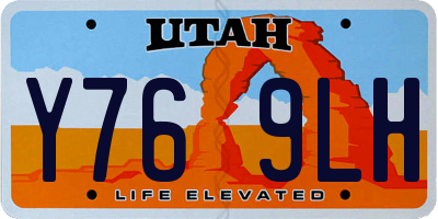 UT license plate Y769LH