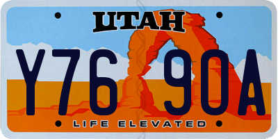 UT license plate Y769OA