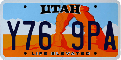 UT license plate Y769PA