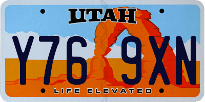 UT license plate Y769XN