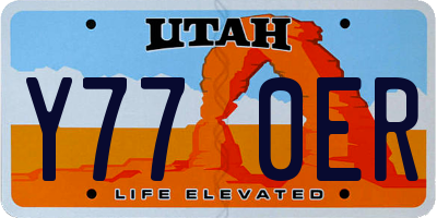 UT license plate Y770ER
