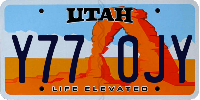 UT license plate Y770JY