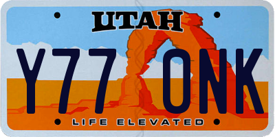 UT license plate Y770NK