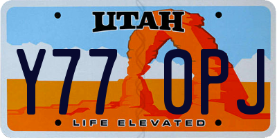UT license plate Y770PJ