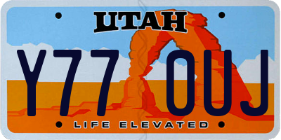 UT license plate Y770UJ
