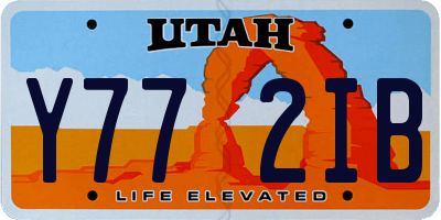 UT license plate Y772IB