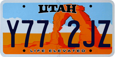 UT license plate Y772JZ